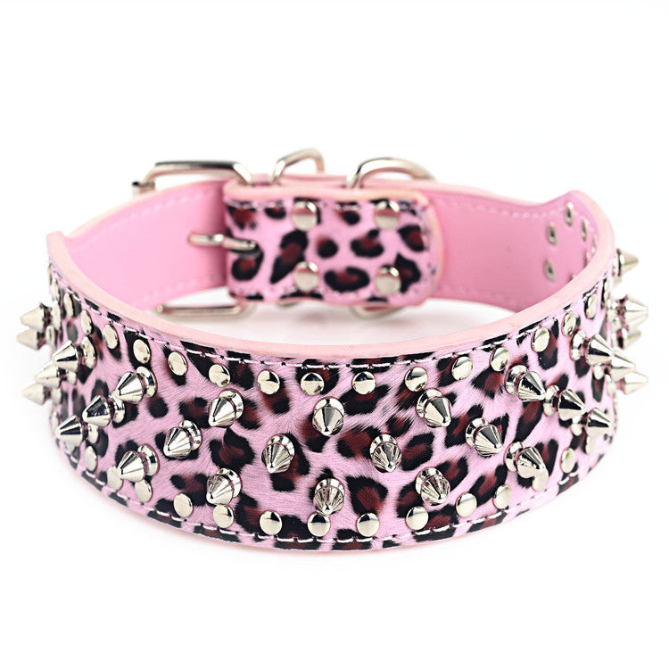 Stylish Bullet Nail Dog Collar for Pets