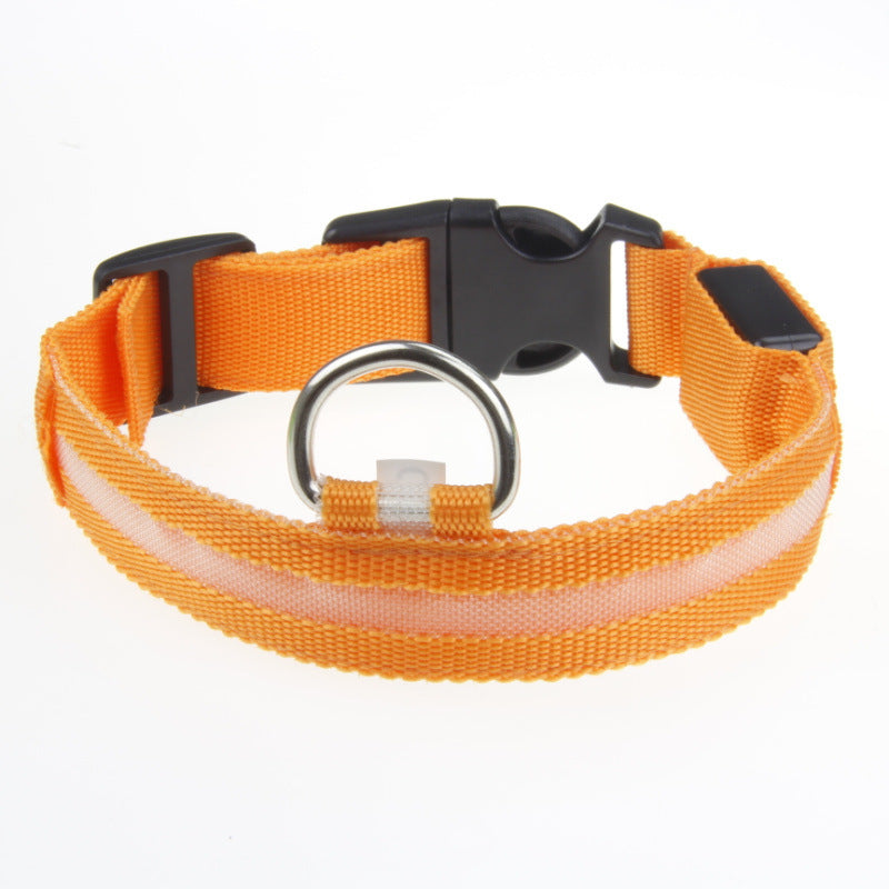 ONDAUM LED Luminous Pet Dog Collar – Rechargeable & Adjustable Night Safety Collar with Multicolor Lights