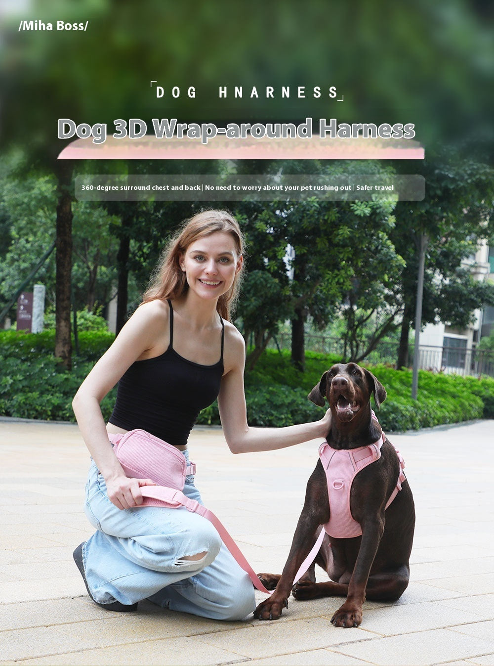 Pink Corduroy Pet Walking Set Bundle