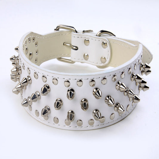 Stylish Bullet Nail Dog Collar for Pets