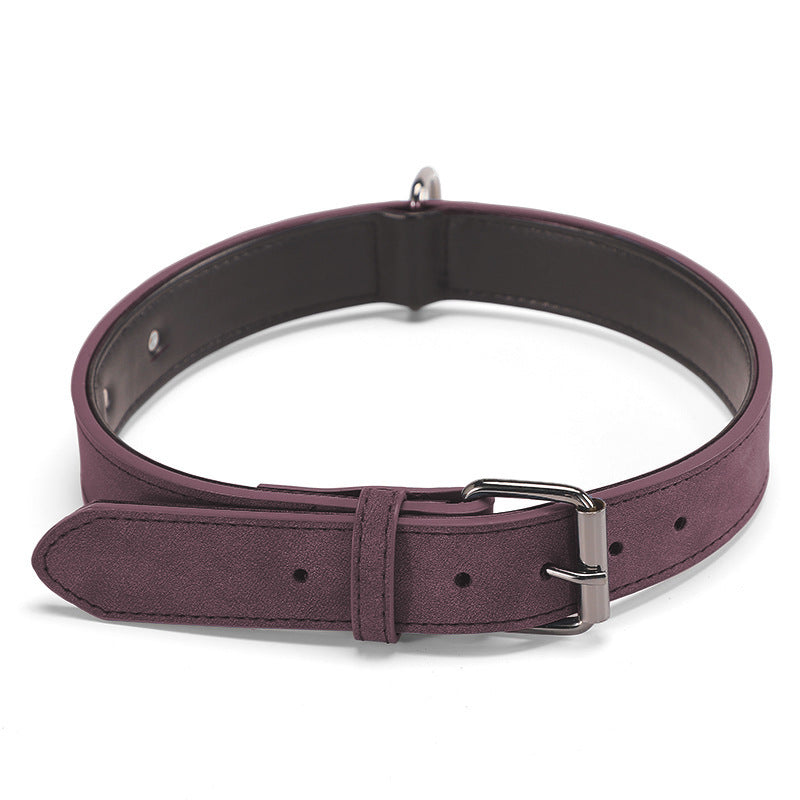 Pet Microfiber Leather Engraved Adjustable Anti-lost Collar