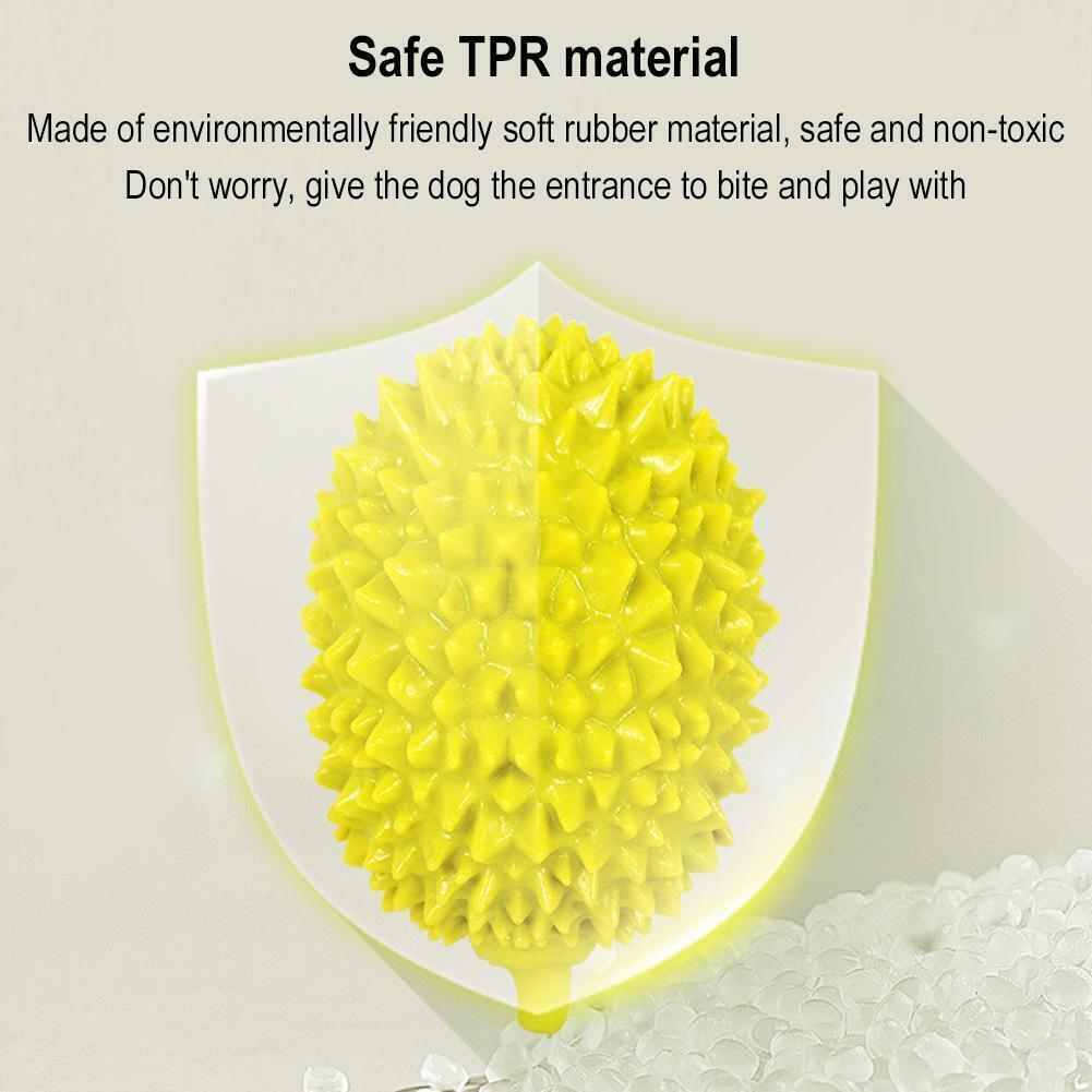 Dog Toys Durian Chew Glue Ball Pet Chewing Toys Dog Tooth Grinding Stick Very Resistant To Biting Teeth Cleaning Balls Puppy Dog Pet Safety Chew Toys Bite-Resistant Puppy Shape Durable Durian