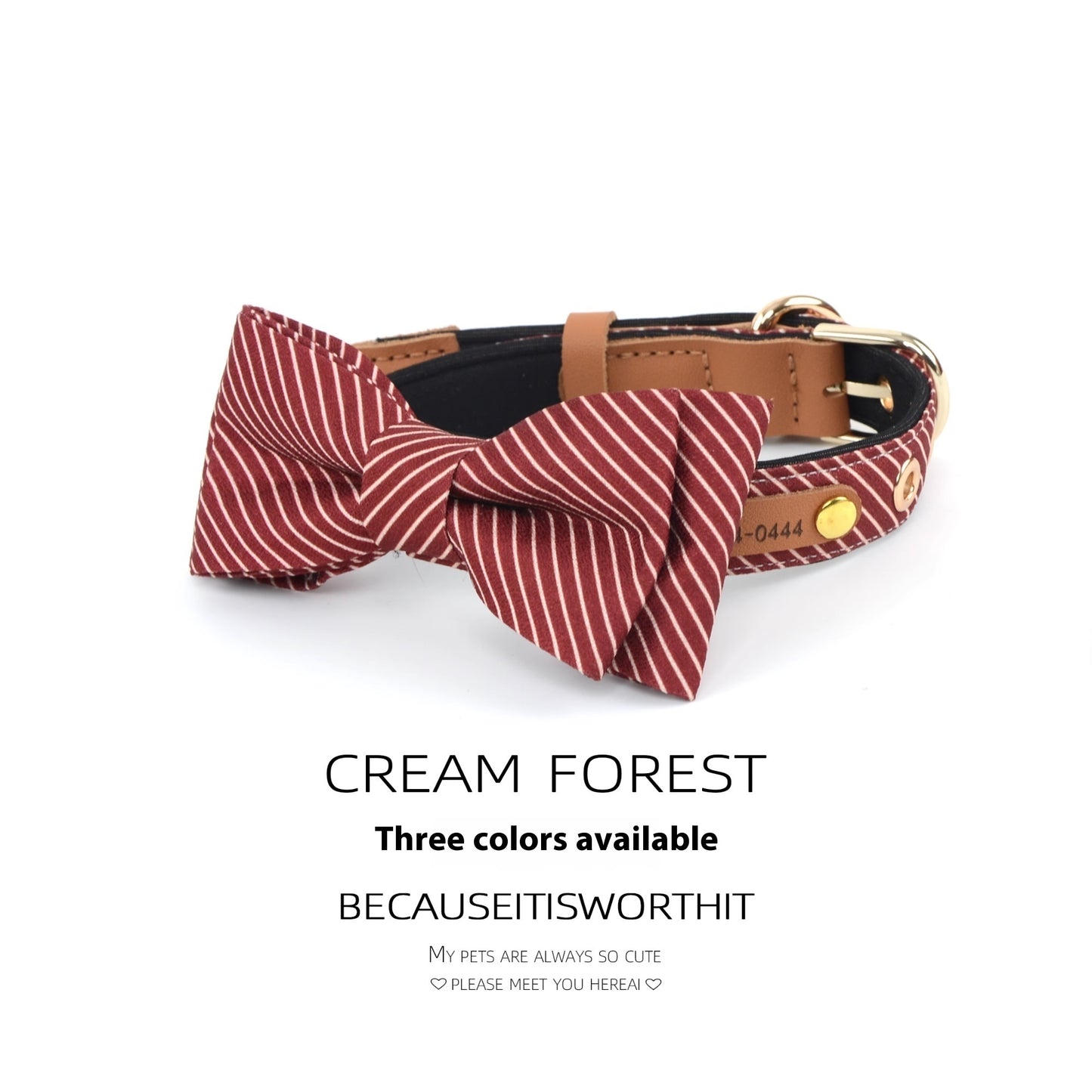 Customizable Cotton Bow Dog Collar Options
