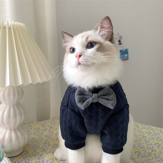 Cozy Casual Pet Outfit – Dark Blue