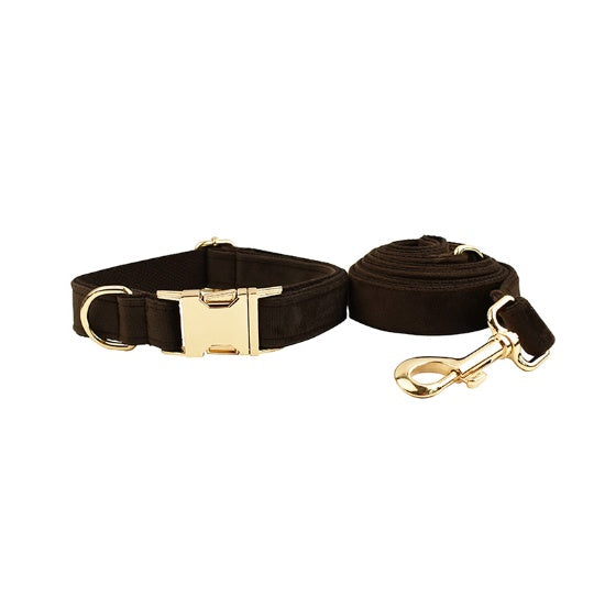 Velvet Pet Collar Traction Rope