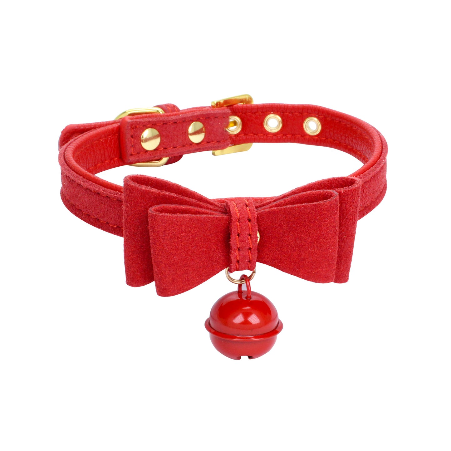 Bowknot hanging bell comfortable pet collar