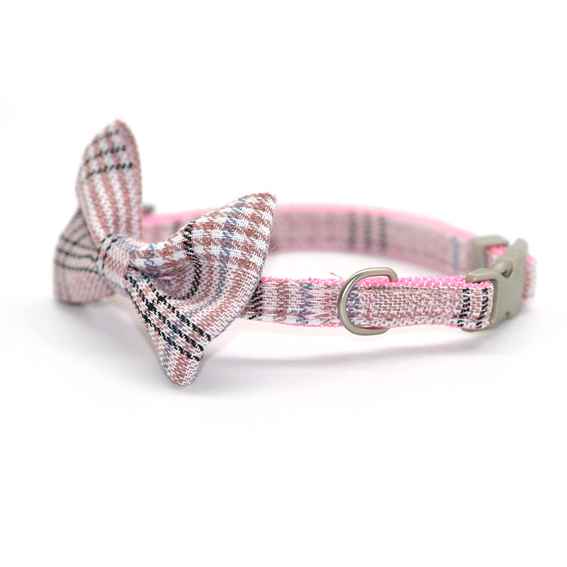 Ondaum Pet Cotton Plaid Dog Leash & Collar Set with Snack Bag – Stylish, Durable, and Comfortable for All Breeds