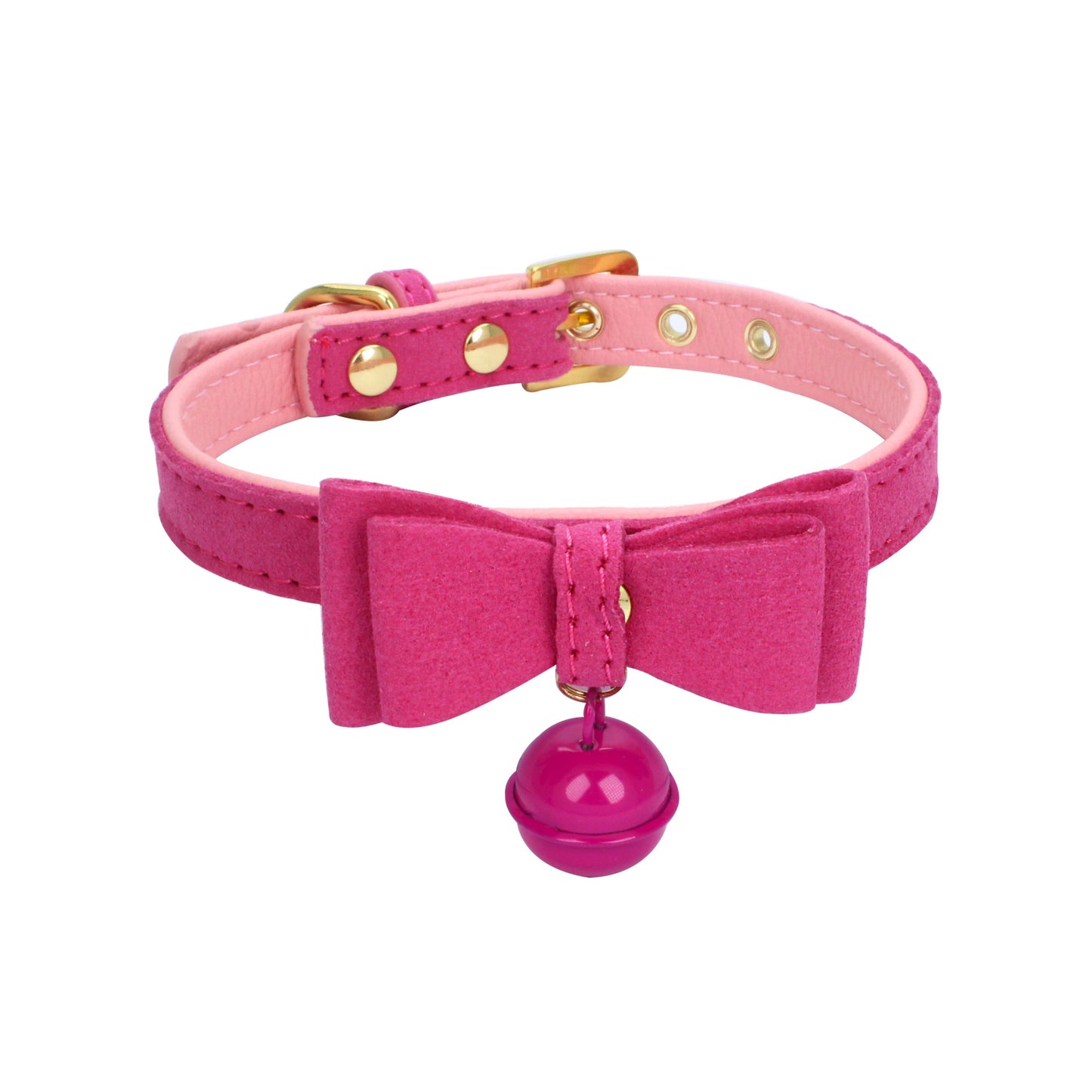 Bowknot hanging bell comfortable pet collar