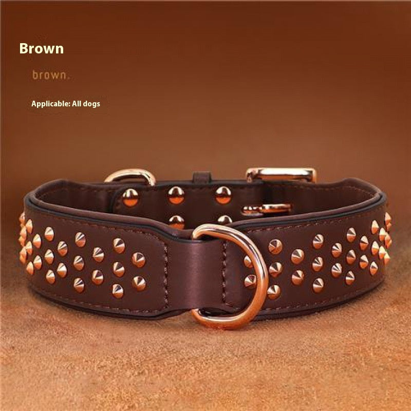 Durable Leather Anti-Bite Dog Collar