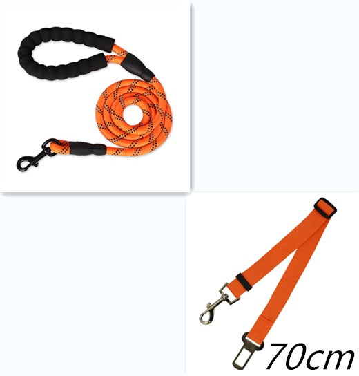 Reflective Dog Leash - Nylon Rope for Walking & Training, Small to Large Dogs