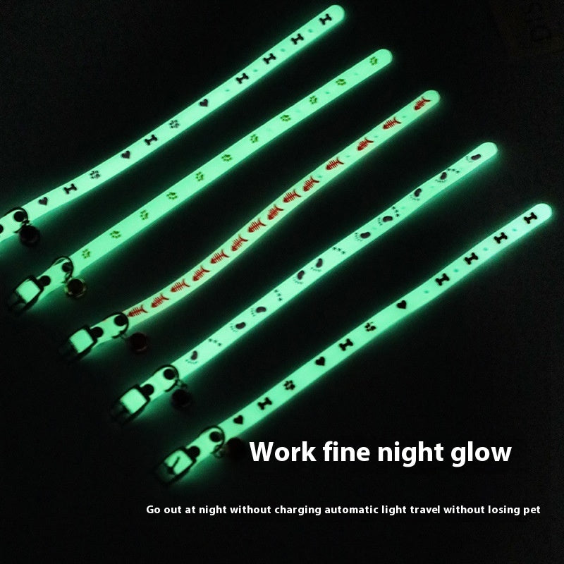 Meow Xinbao Pet Luminous Collar Collar Luminous Necklace At Night