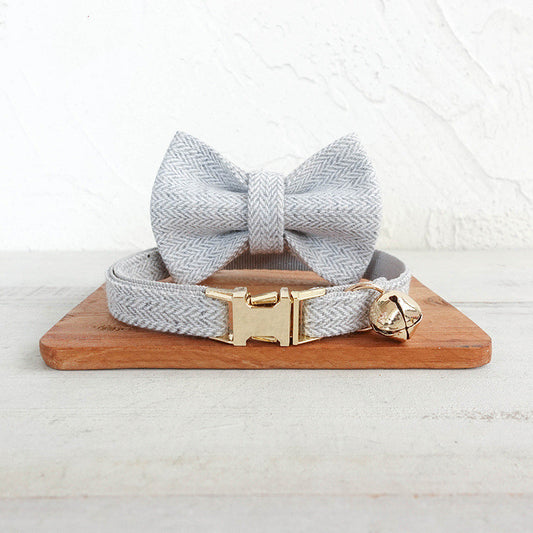 Pet Cat Collar Light Grey Double Soft