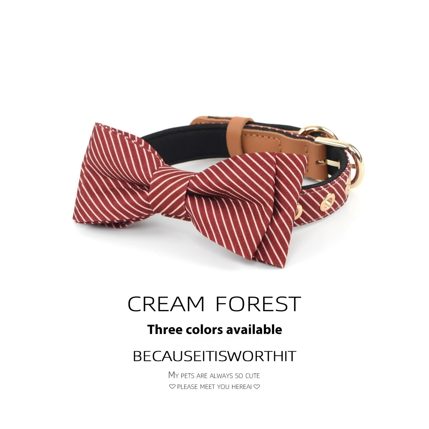 Customizable Cotton Bow Dog Collar Options