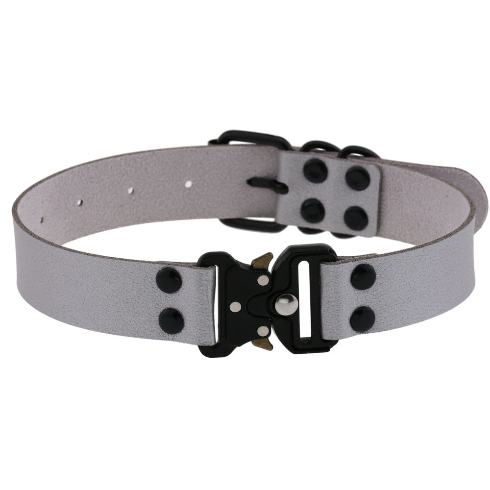 Ondaum Pet Adjustable Leather Buckle Collar – Stylish & Durable Clavicle Necklace for Pets