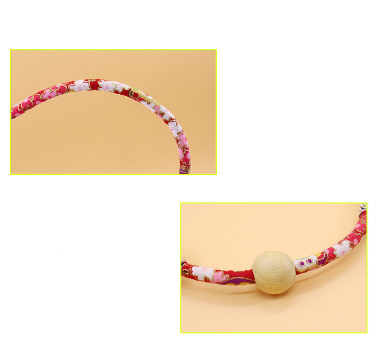 Camphor Wood Insect Repellent Pet Bell Necklace Dog External Insect Repellent Collar