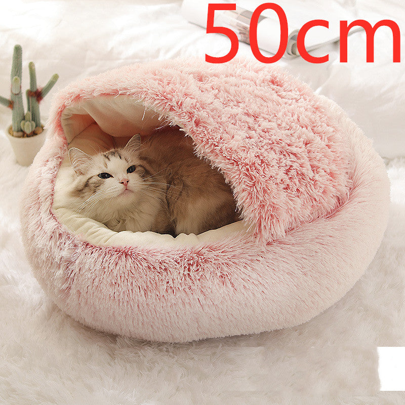 Plush Round Winter Pet Bed