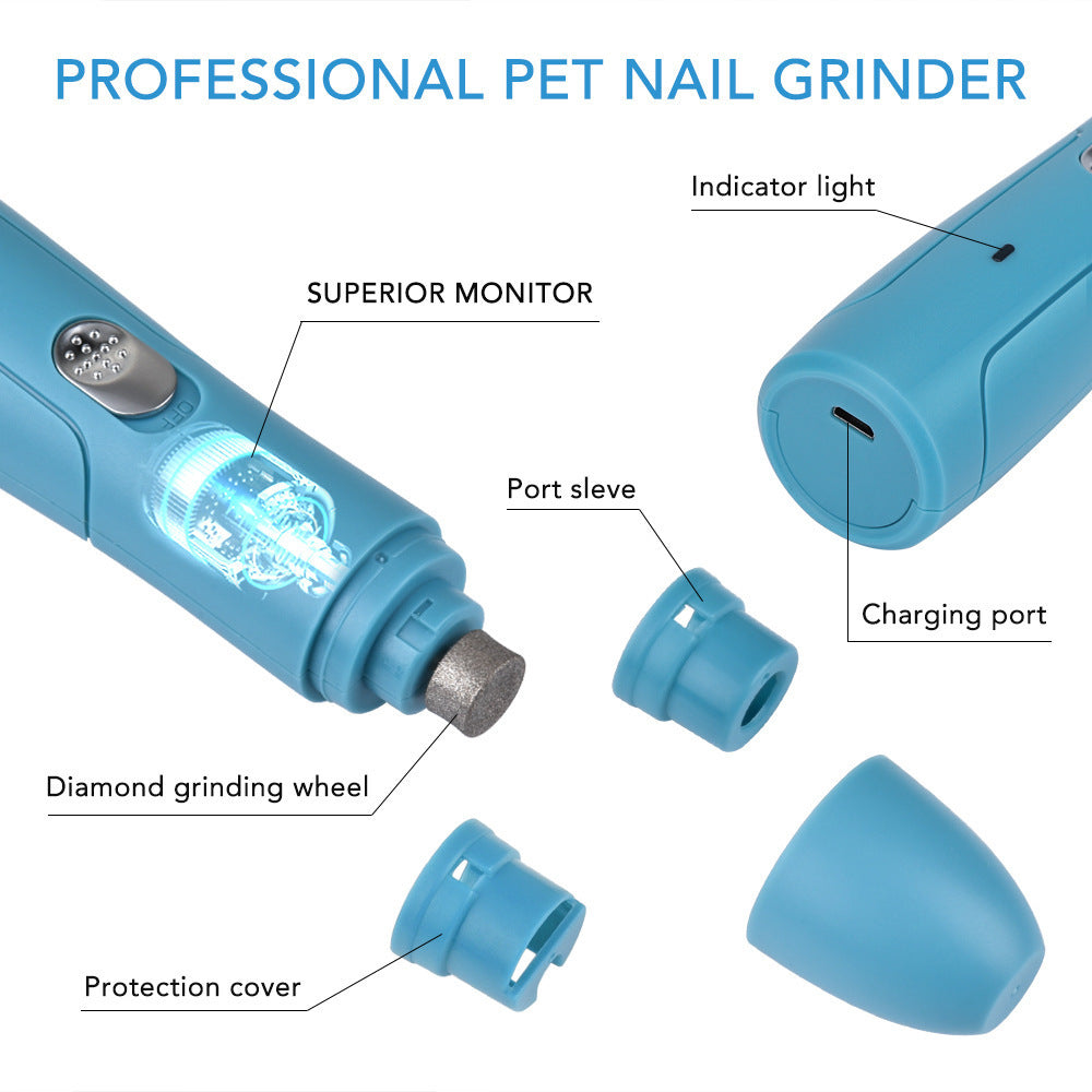 Electric Pet Nail Grinder - Safe & Versatile Grooming Tool