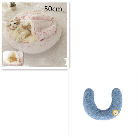 Plush Round Winter Pet Bed