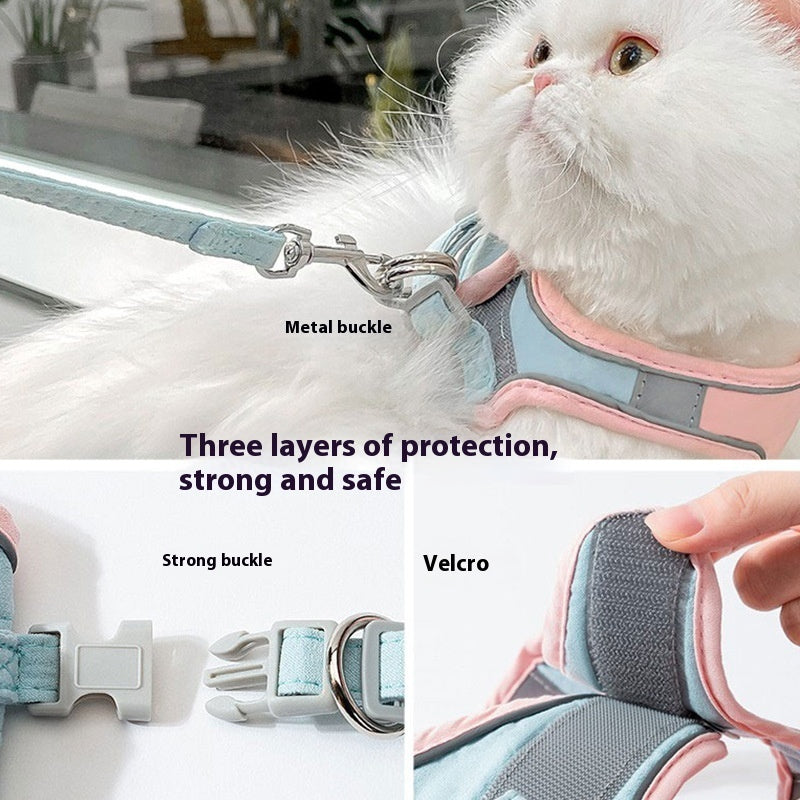 Cat Pulling Rope Vest Reflective Chest Strap