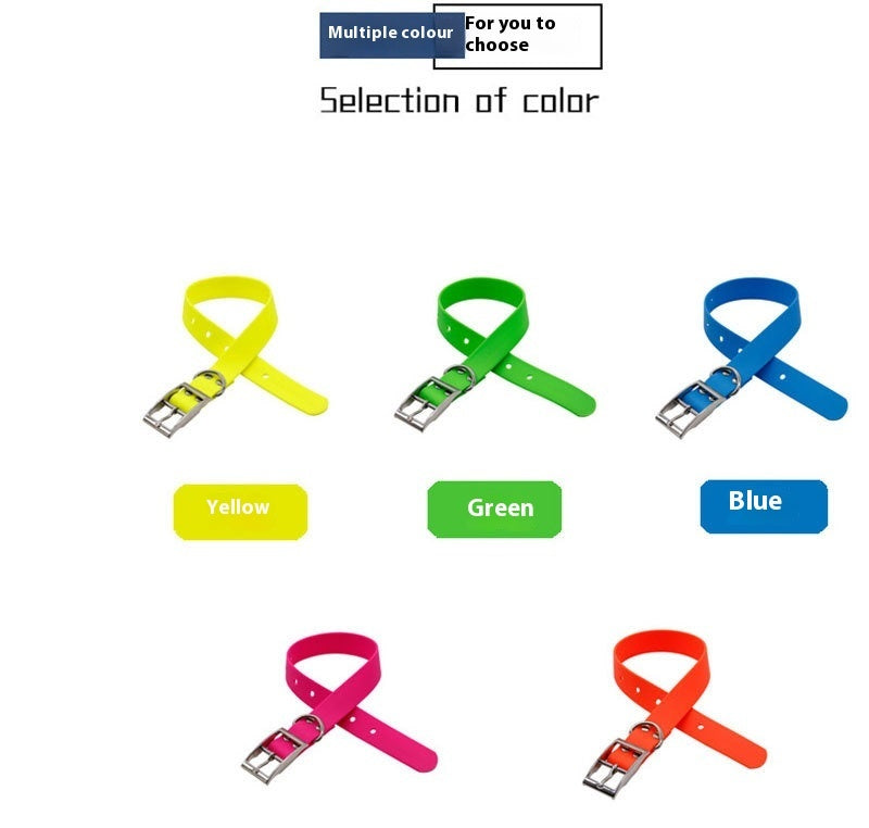 Ondaum Waterproof PVC Dog Collar – Durable, Wear-Resistant Pet Traction Collar