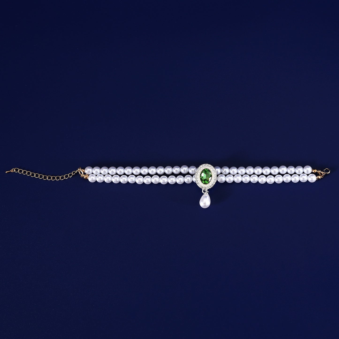 Luxurious Double-Layer Pearl Pet Necklace – Elegant Gemstone Pendant Collar for Small Dogs & Cats