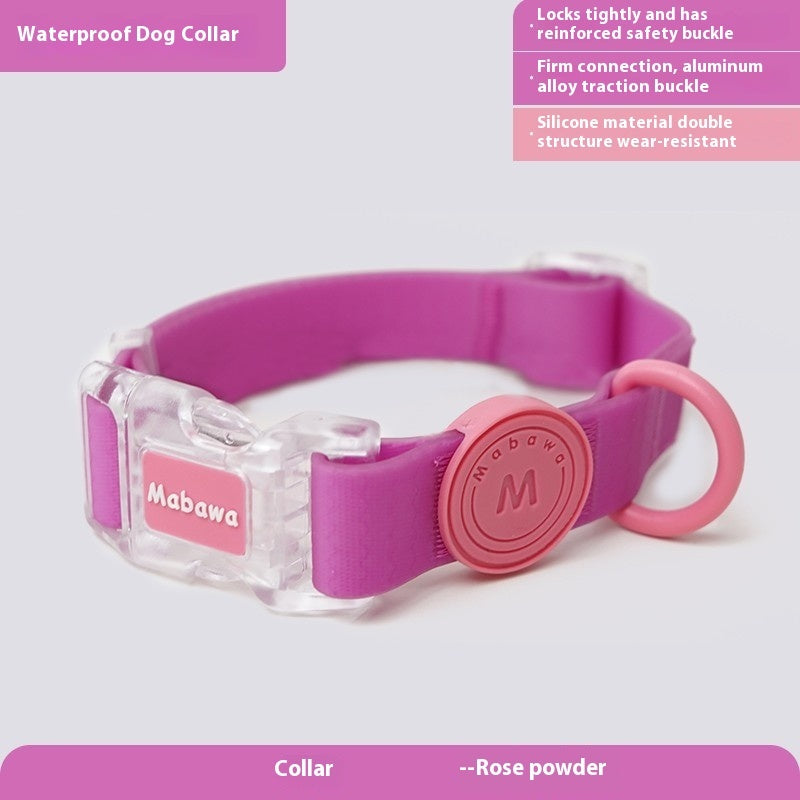Ondaum Adjustable Dog Collar and Leash – Durable Nylon Pet Chain with Hand Holding Rope, Available in Multiple Colors and Sizes
