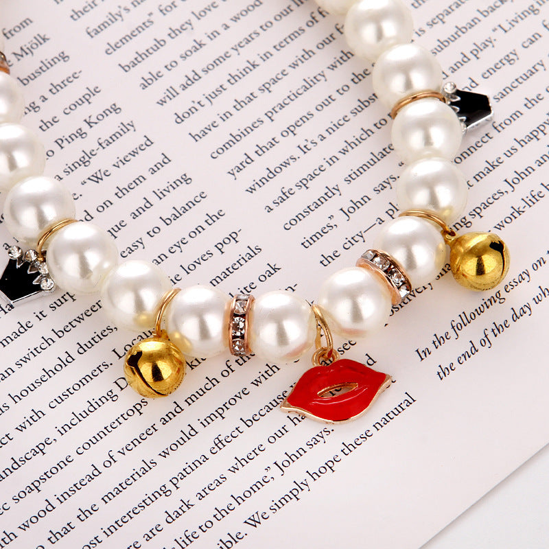 Pearl Hand-woven Adjustable Cat Collar