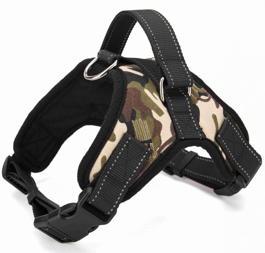 Explosion-proof Trap Hand Holding Rope Golden Retriever Leather Saddle Pet Harness