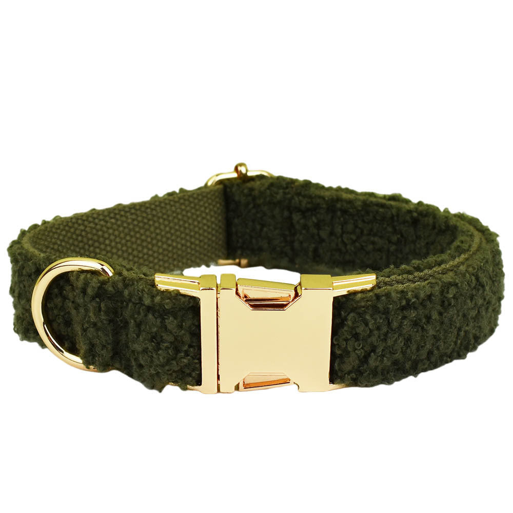 Army Green Velvet Pet Fashion Set