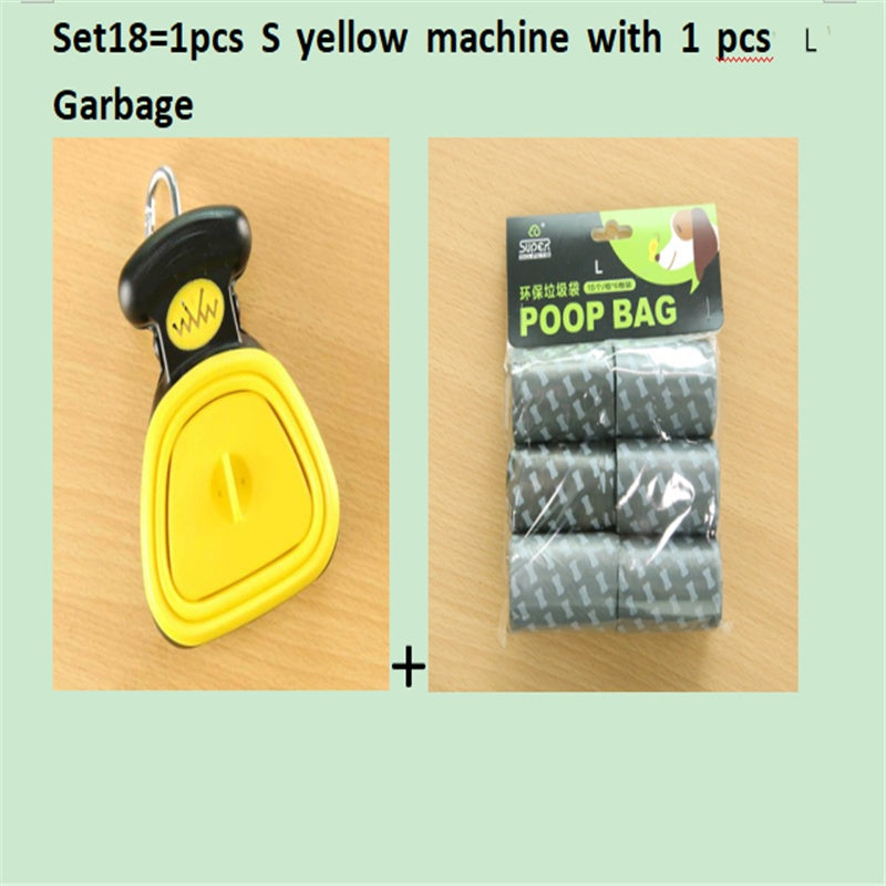 Foldable Dog Pooper Scooper with Degradable Bags