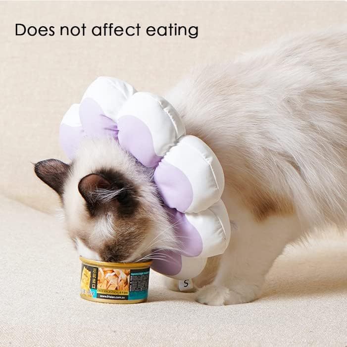 Cat Recovery Cone Collar Pet E-Collar Elizabethan Collar After Surgery Recovery Pet Cone For Cat Puppy Breathable Soft Edge And Easy To Clean