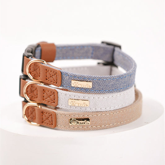 Adjustable Mohair Dog Collar with Safety Features