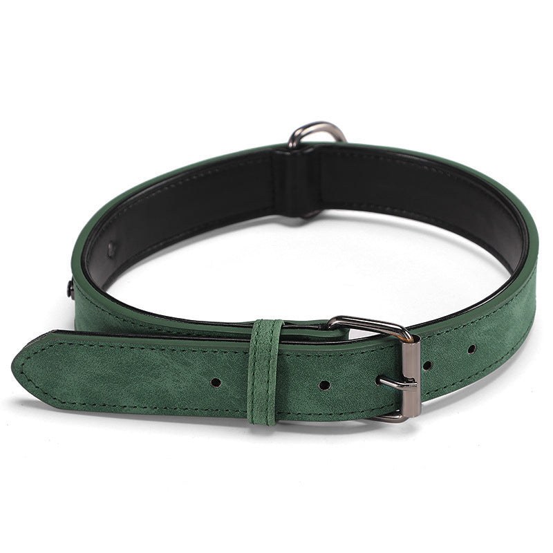 Pet Microfiber Leather Engraved Adjustable Anti-lost Collar