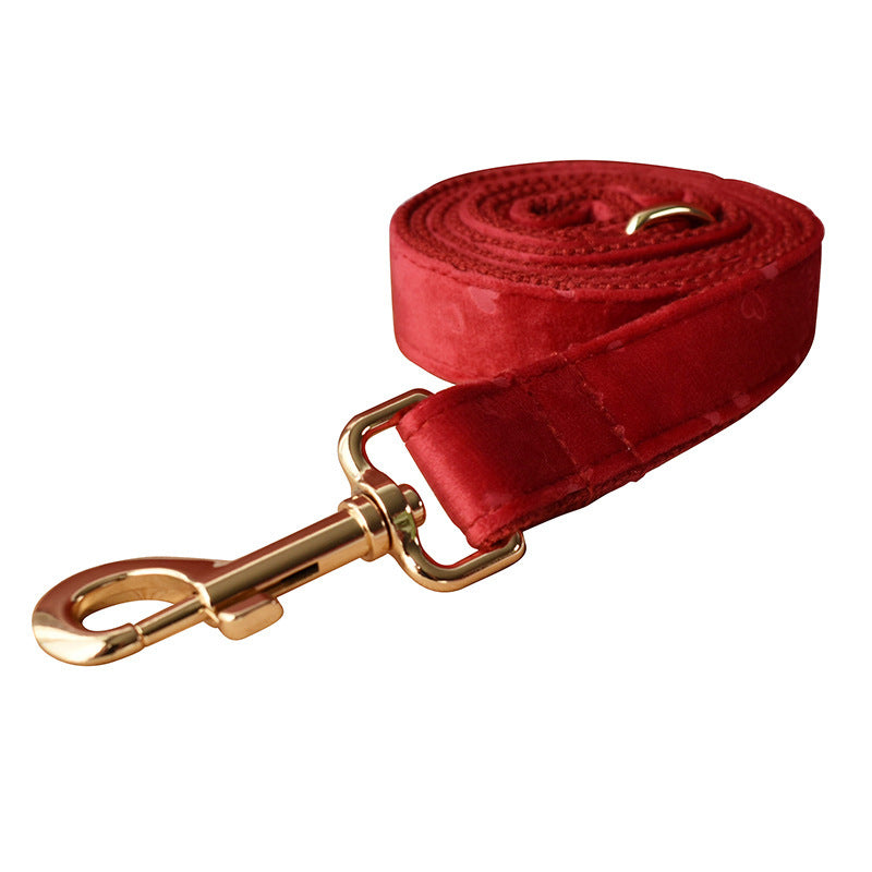 Red Heart Velvet Dog Loop Bowknot