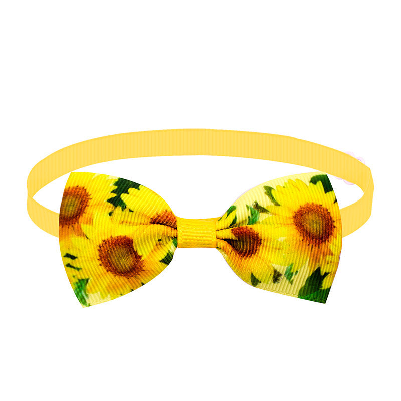 Sunflower Pet Bow Tie Dog Summer Decoration