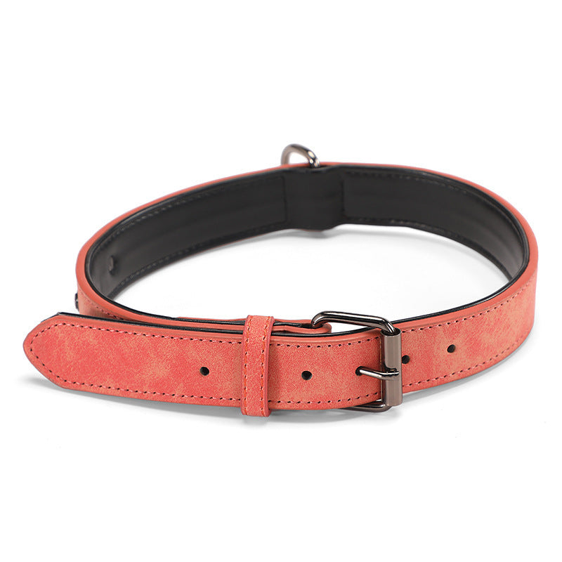 Pet Microfiber Leather Engraved Adjustable Anti-lost Collar