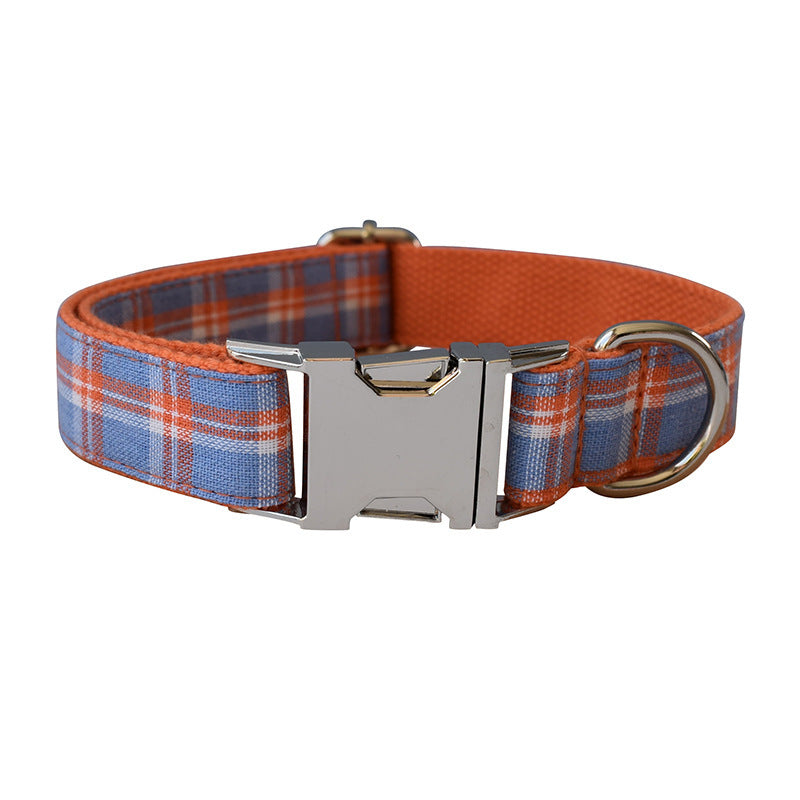 Orange Mesh Dog Rope Pet Collar Alloy Buckle