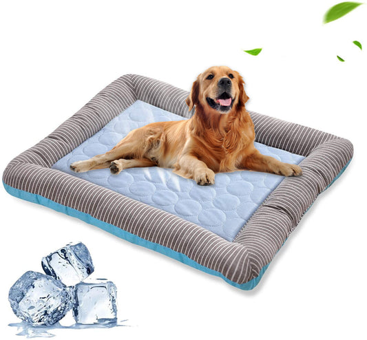 Pet Cooling Pad – Soft Ice Silk Summer Mat