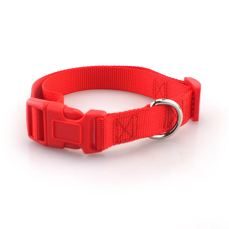 Ondaum Adjustable Plain Polyester Pet Collar – Durable & Comfortable Dog Collar in Multiple Colors & Sizes
