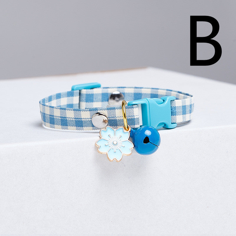Cat Cute Checkered Collar Bell
