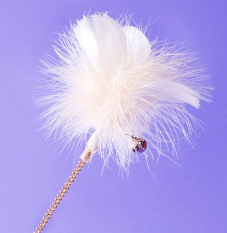 Collar Feather Funny Cat Stick With Bell Tied Neck Selfhealing  Bite Resistant Kitten Toy