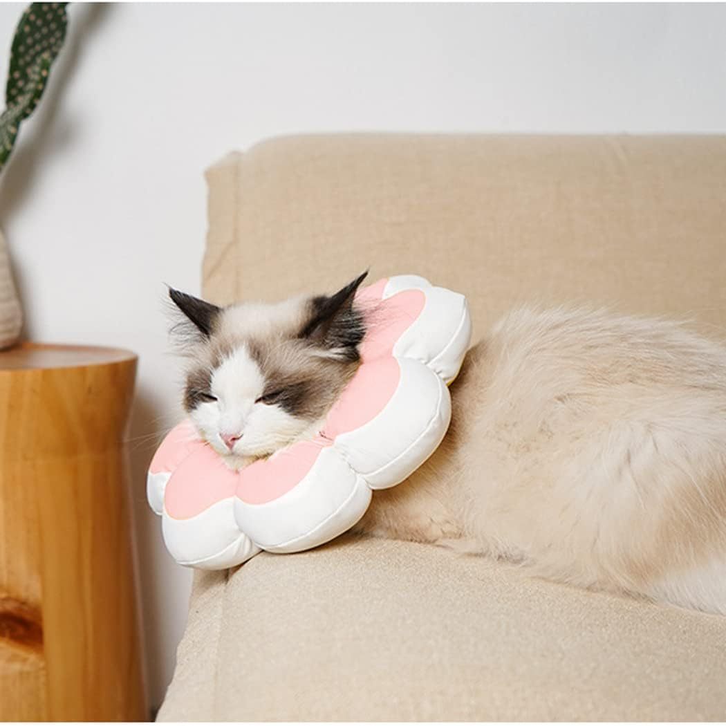 Cat Recovery Cone Collar Pet E-Collar Elizabethan Collar After Surgery Recovery Pet Cone For Cat Puppy Breathable Soft Edge And Easy To Clean