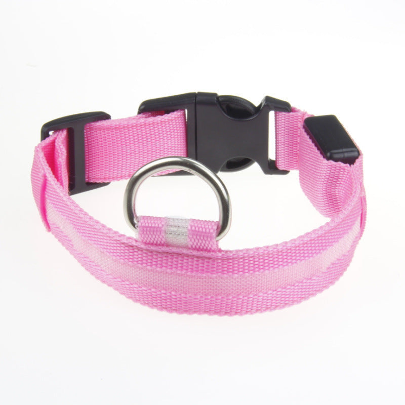 ONDAUM LED Luminous Pet Dog Collar – Rechargeable & Adjustable Night Safety Collar with Multicolor Lights