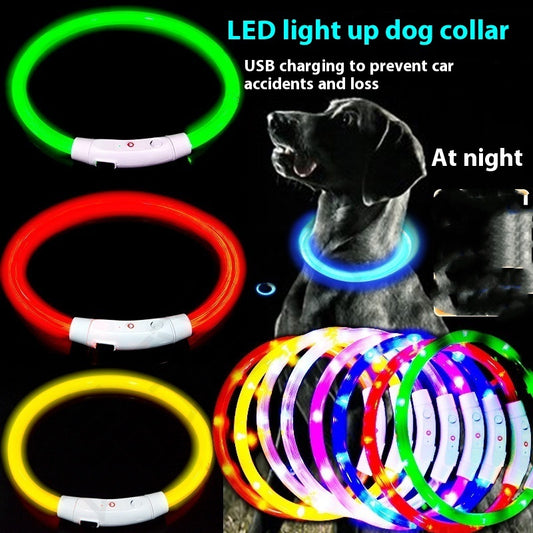 USB Rechargeable LED Pet Collar for Dogs