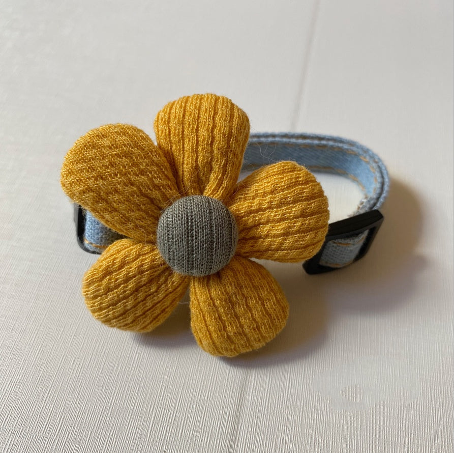 Kitten Floral Bow Tie Collar