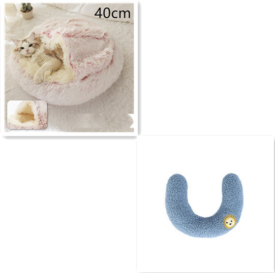 Plush Round Winter Pet Bed