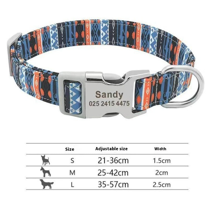 Adjustable Dog Collar with Secure Buckle Design