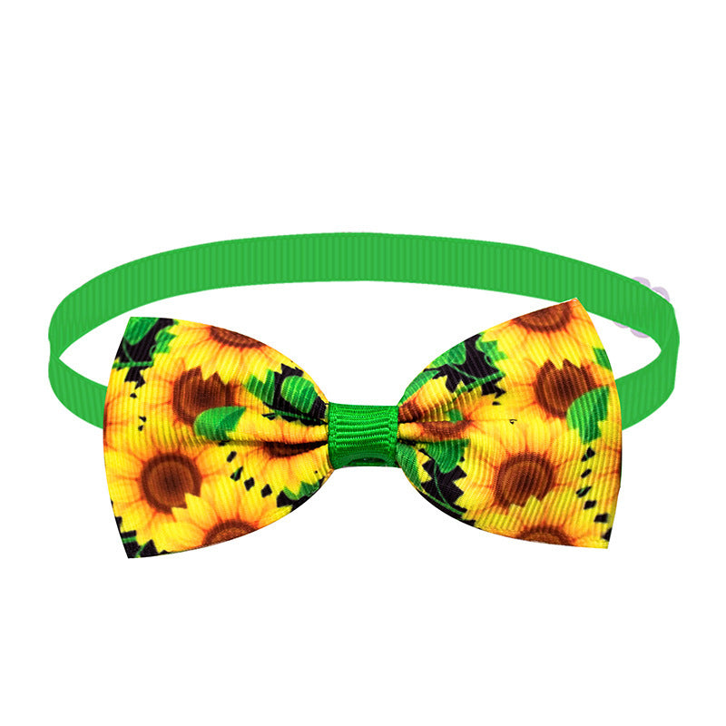 Sunflower Pet Bow Tie Dog Summer Decoration
