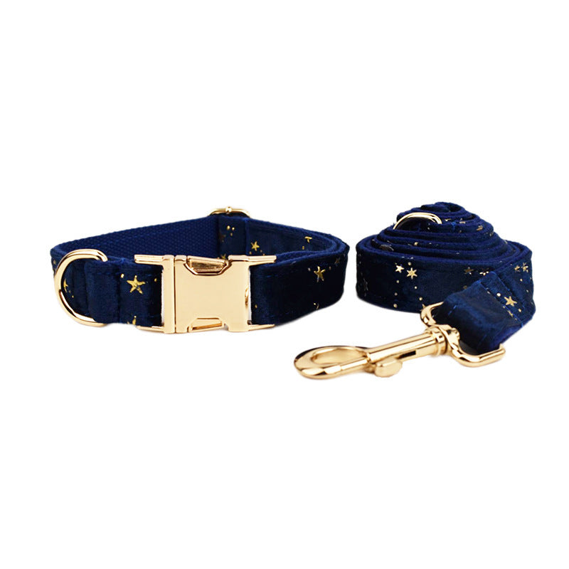 Velvet Pet Collar Traction Rope