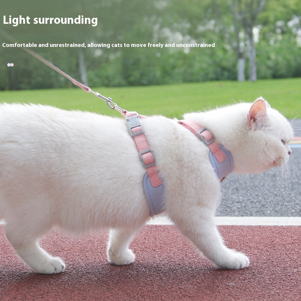 Pet Hand Holding Rope Anti Breaking Loose Cat Rope Out Chest Strap